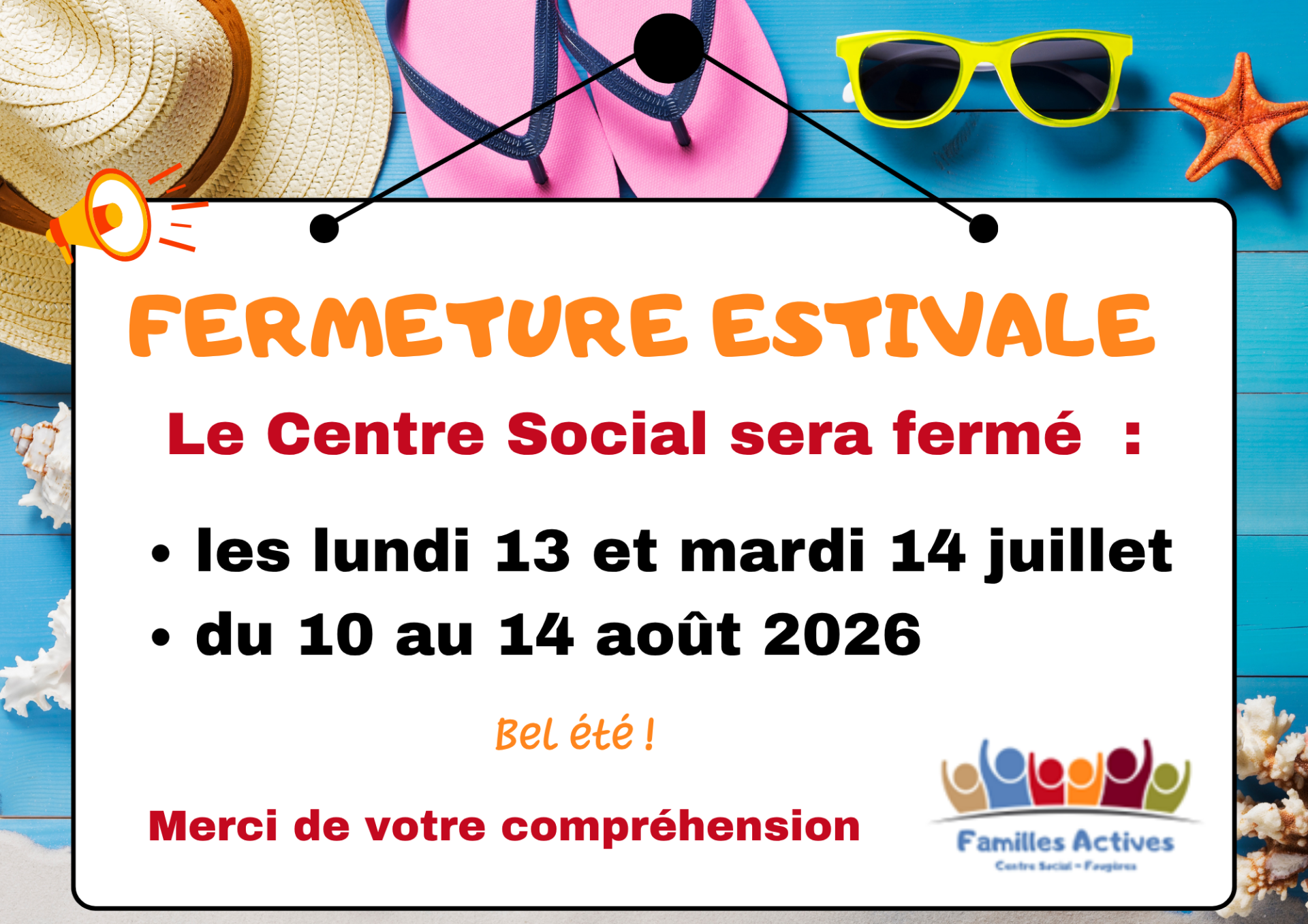 Fermeture ete 2026
